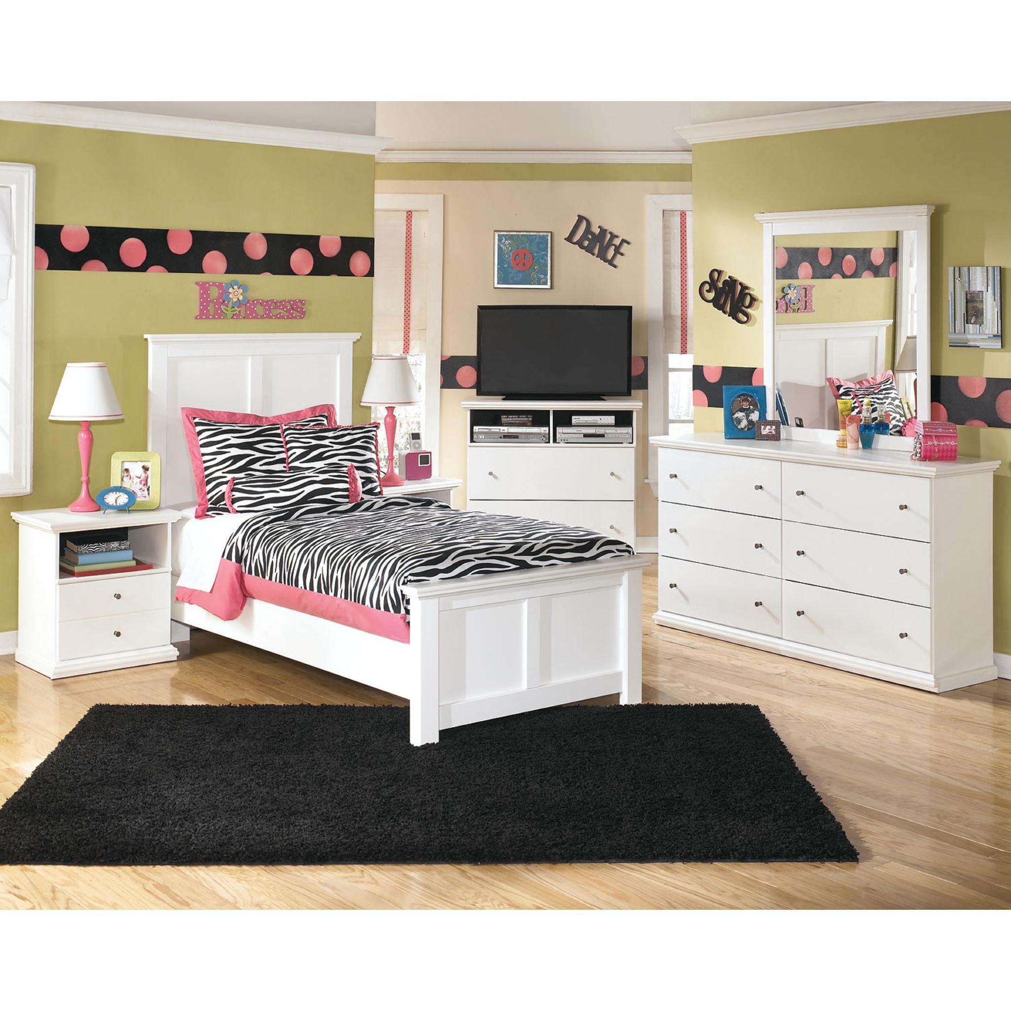Bostwick Shoals Panel Bed - Queen Size White Wooden Bed Frame with Upholstered Headboard | Perfect for Modern Bedroom, Guest Room & Master Suite Decor