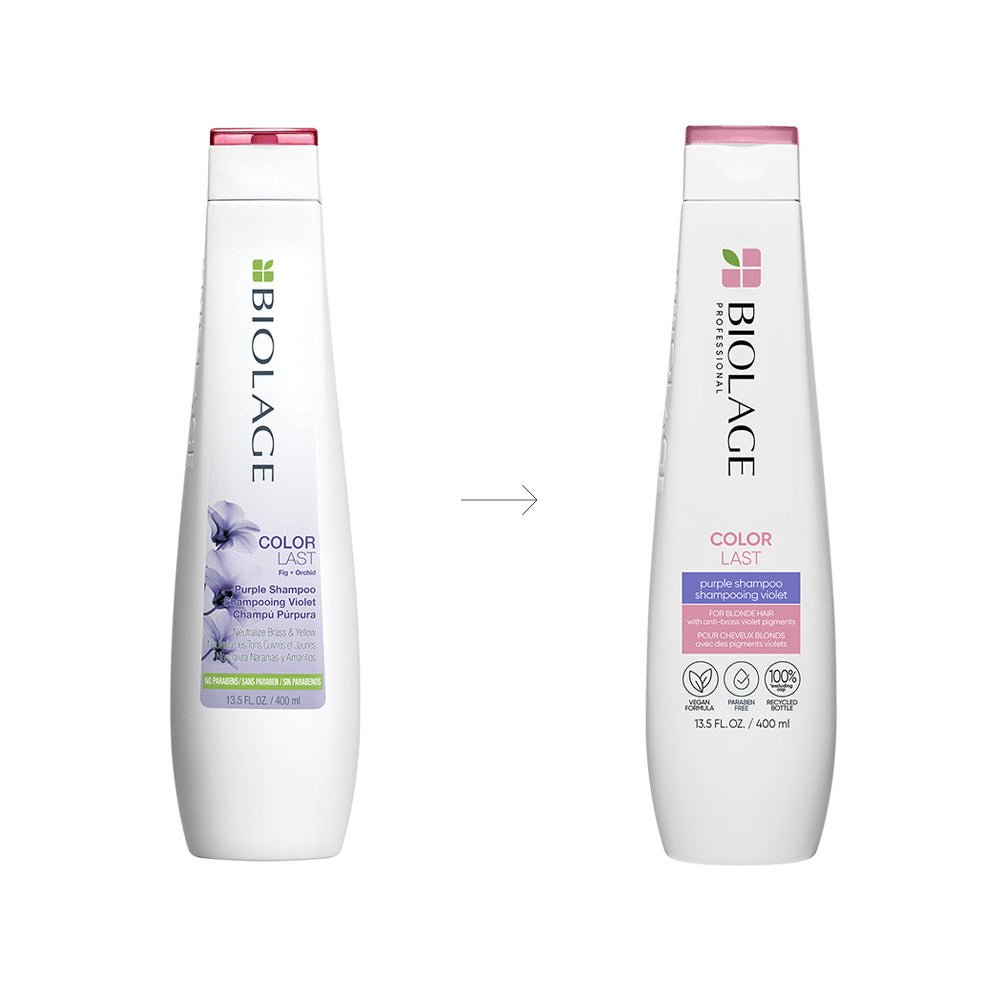Biolage ColorLast Purple Shampoo 400ml - Toning Shampoo for Blonde, Silver & Highlighted Hair - Neutralizes Brassiness & Enhances Shine - Perfect for Salon-Quality Color Care at Home