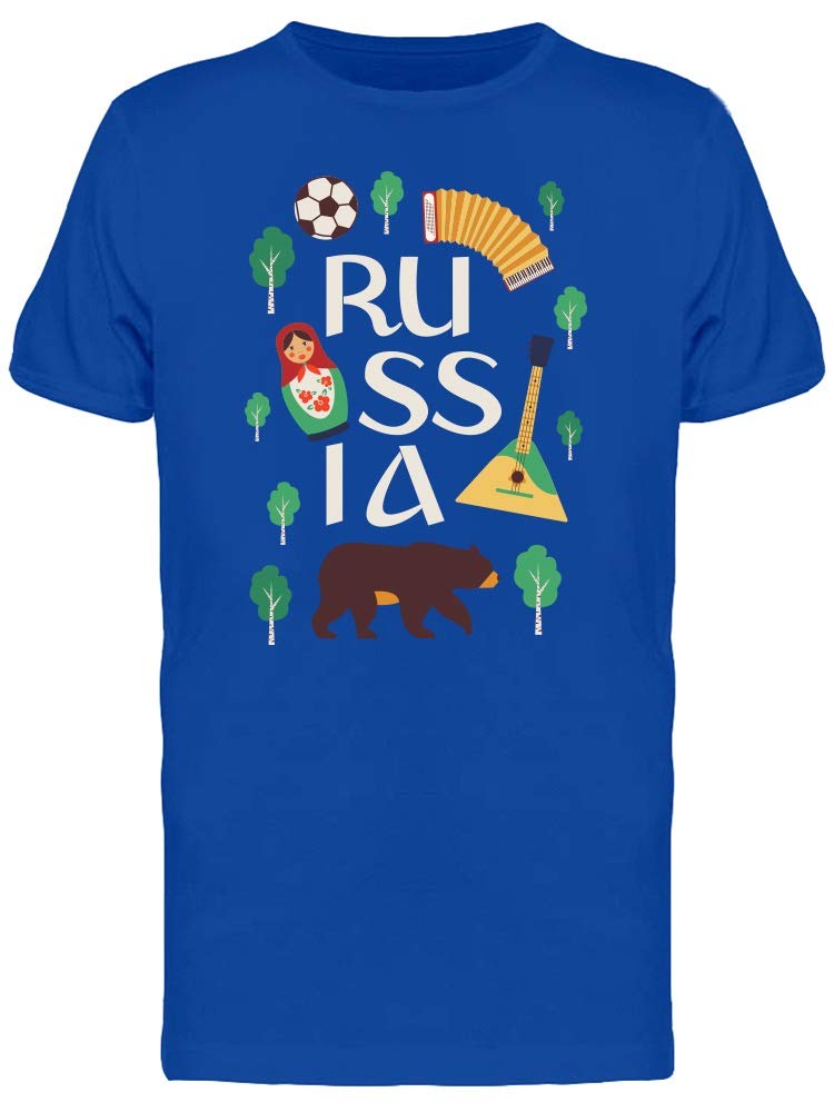 Russia Cool Landmarks T-Shirt for Men - Vintage Travel Graphic Tee - Perfect for Casual Wear, Travel & Gifting