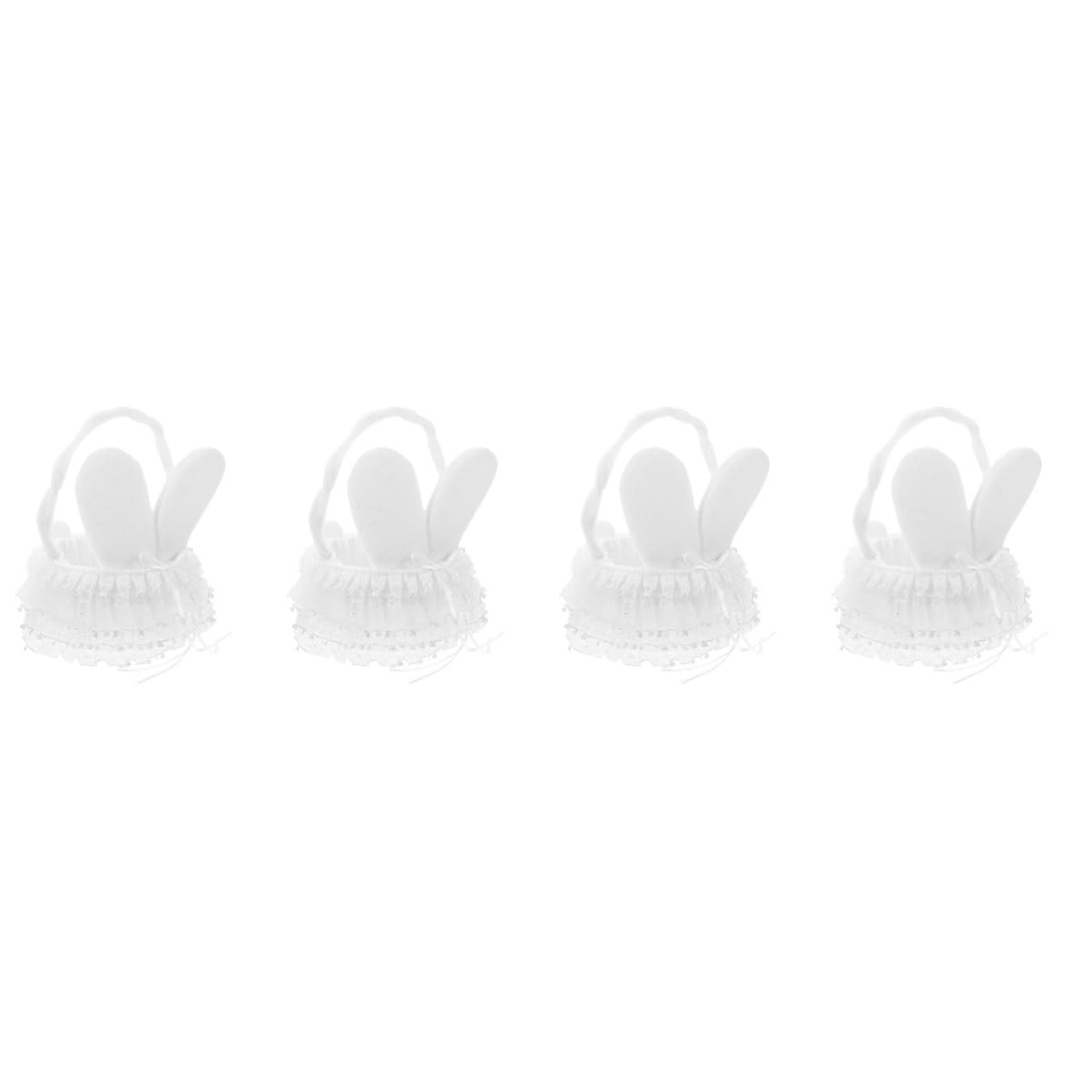 4pcs Easter Bunny Ear Baskets with Handles - Cute Pastel Storage Bins for Toys, Decor & Easter Gifts - Perfect for Kids' Room, Party Favors & Spring Home Decor
