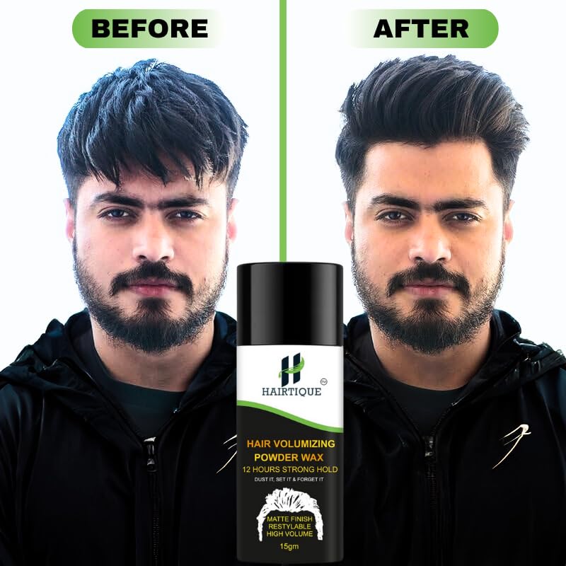 12-Hour Strong Hold Hair Volume Powder for Men - Matte Finish, Restylable & High Volume | Hair Volumizer & Styling Powder | Best for Daily Use, Special Occasions & Professional Styling