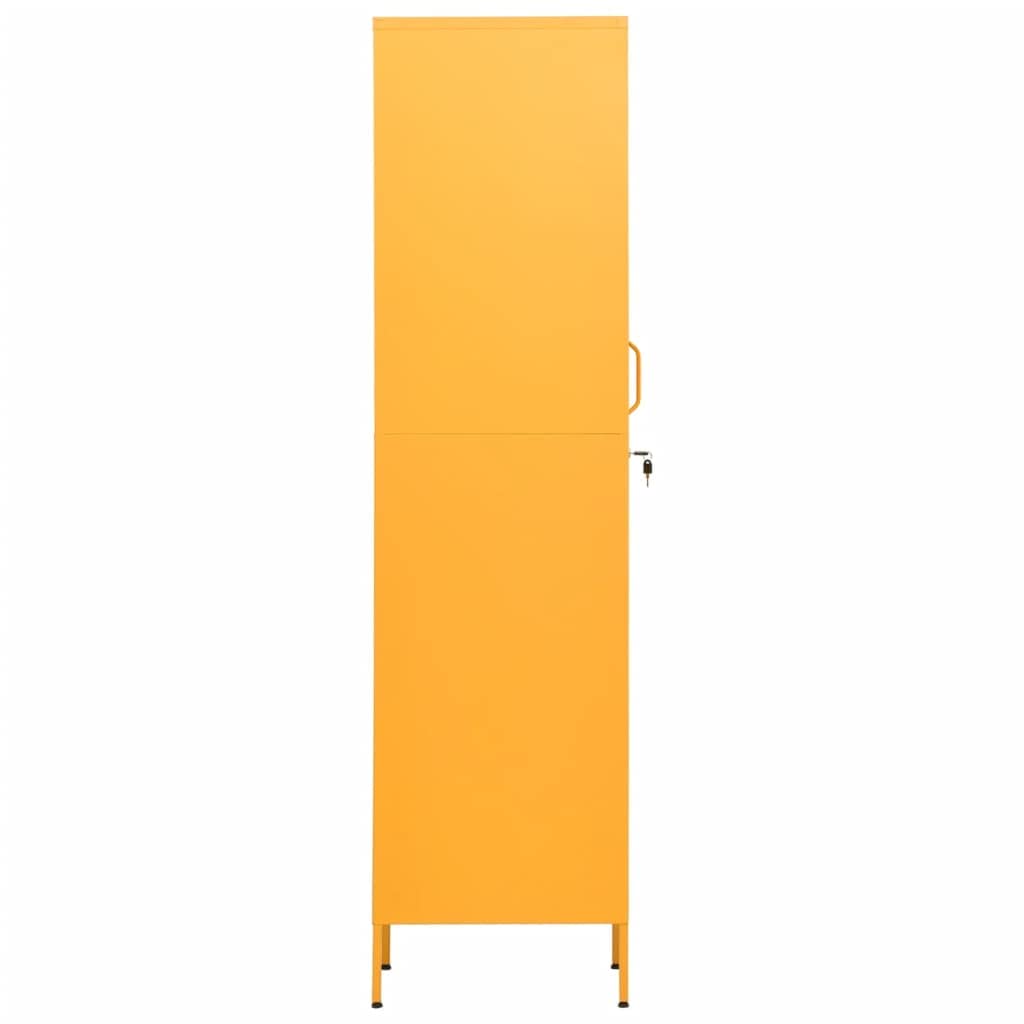 Mustard Yellow Steel Storage Cabinet 13.8
