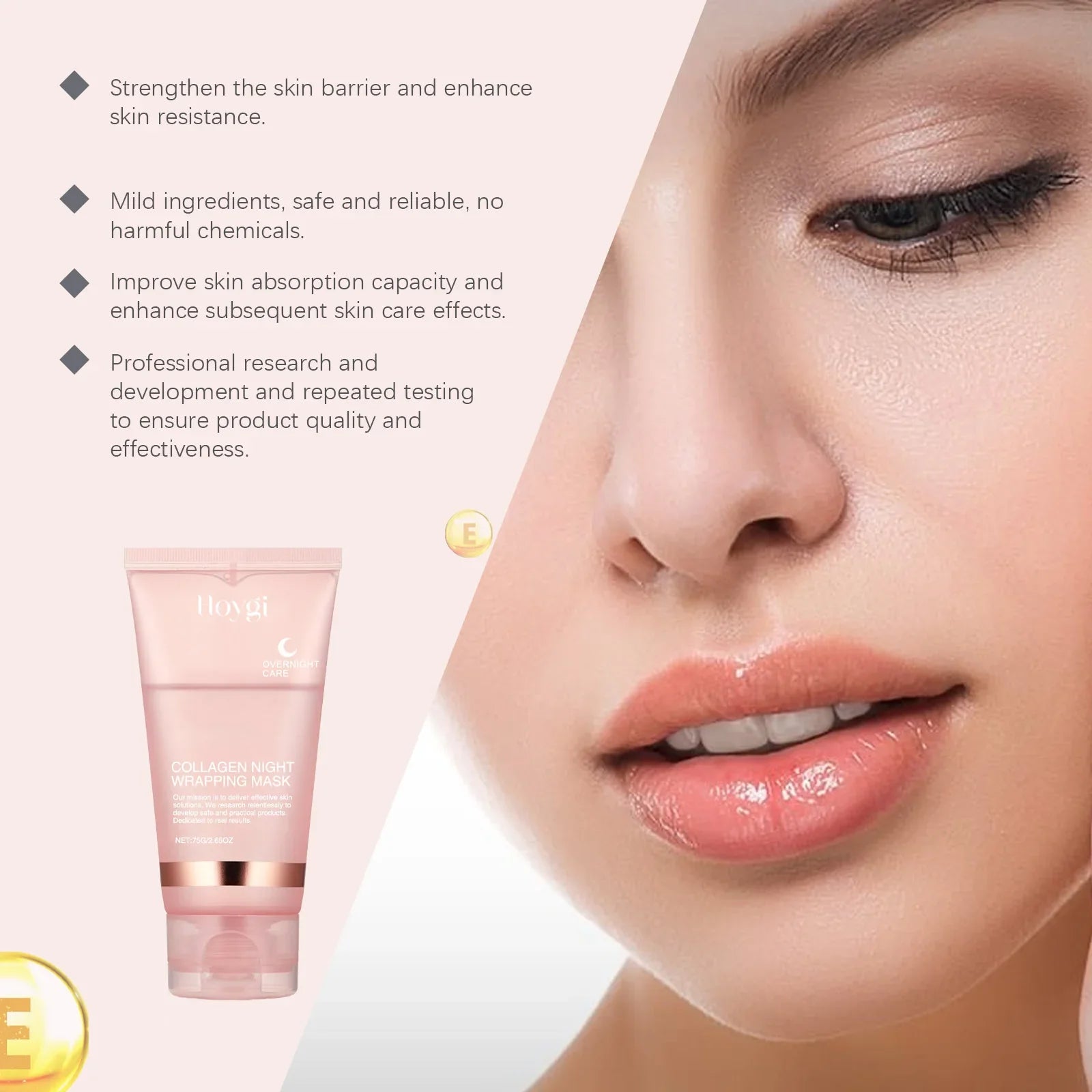 Best Collagen Night Mask for Anti-Aging & Skin Rejuvenation - Deep Hydration & Wrinkle Reduction - Perfect for Nighttime Skincare Routine & Beauty Sleep