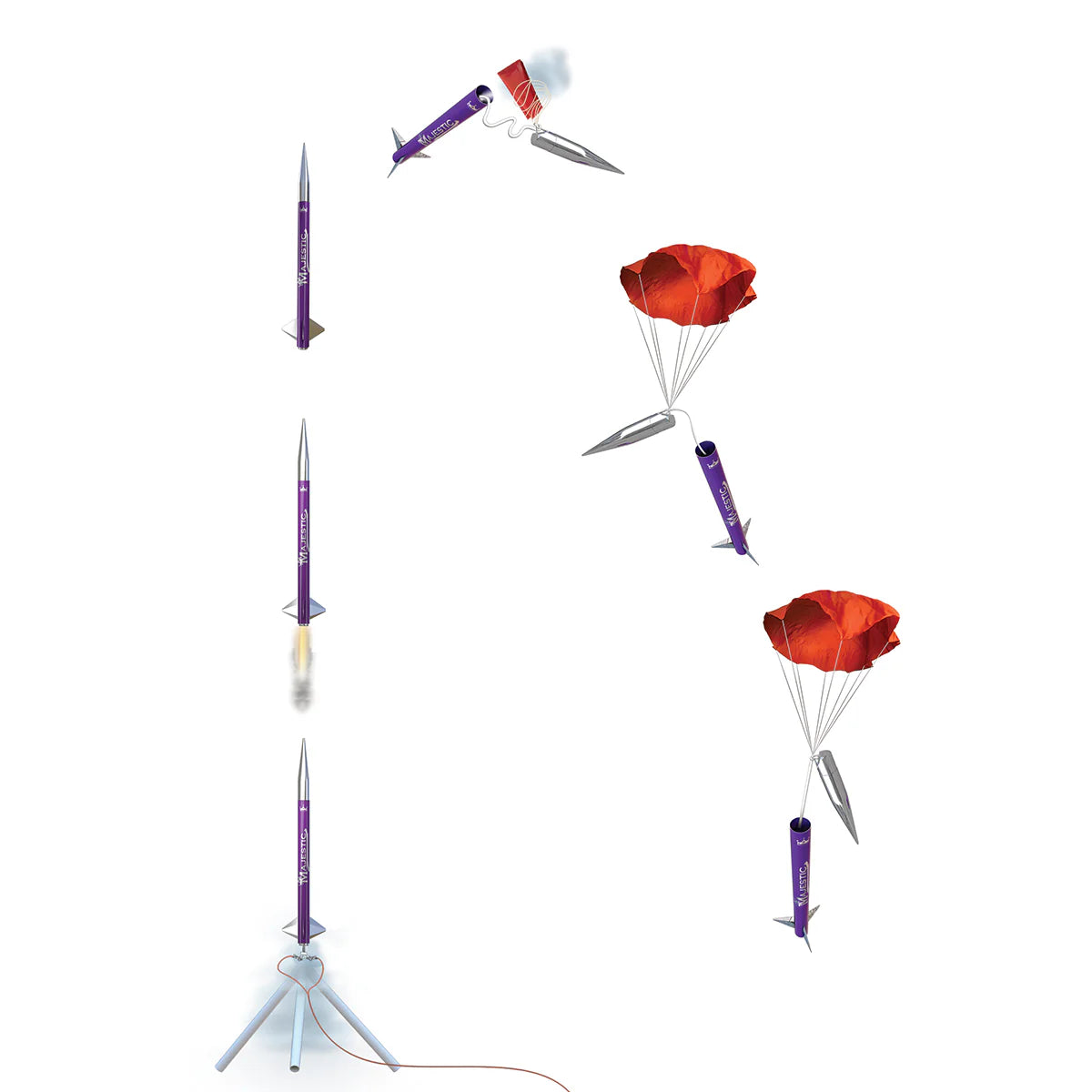 Estes Majestic Pro Series II Model Rocket Kit - High Performance DIY Rocket for Beginners & Hobbyists - Perfect for STEM Education, Outdoor Activities & Backyard Launches