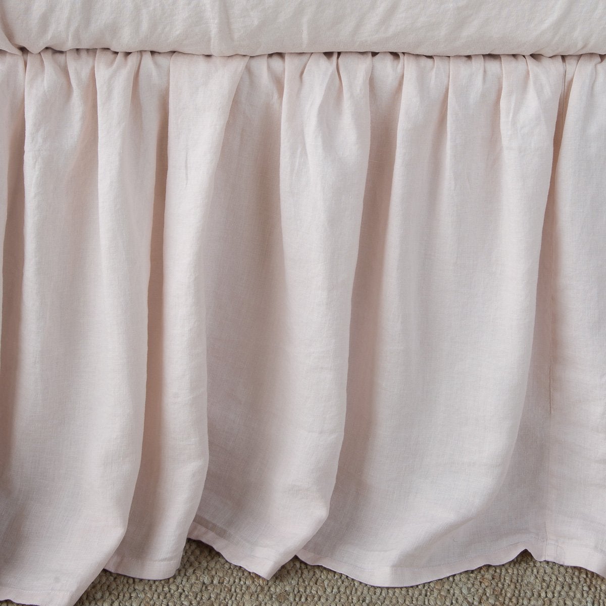 Premium Linen Bed Skirt - Queen Size, Fitted Dust Ruffle with 14