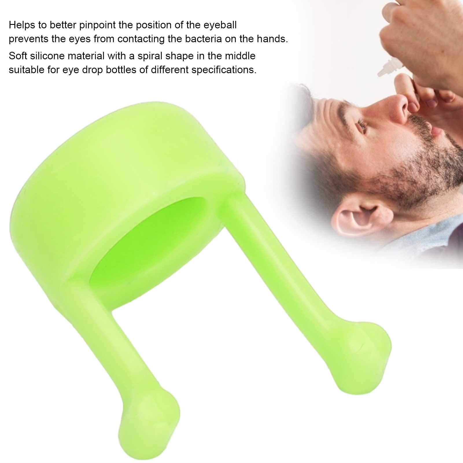 Portable Eye Drop Bottles with Holder - 2 Pack Green Travel-Sized Eye Drop Containers for Dry Eyes & Contact Lens Care - Perfect for Travel, Office & Home Use