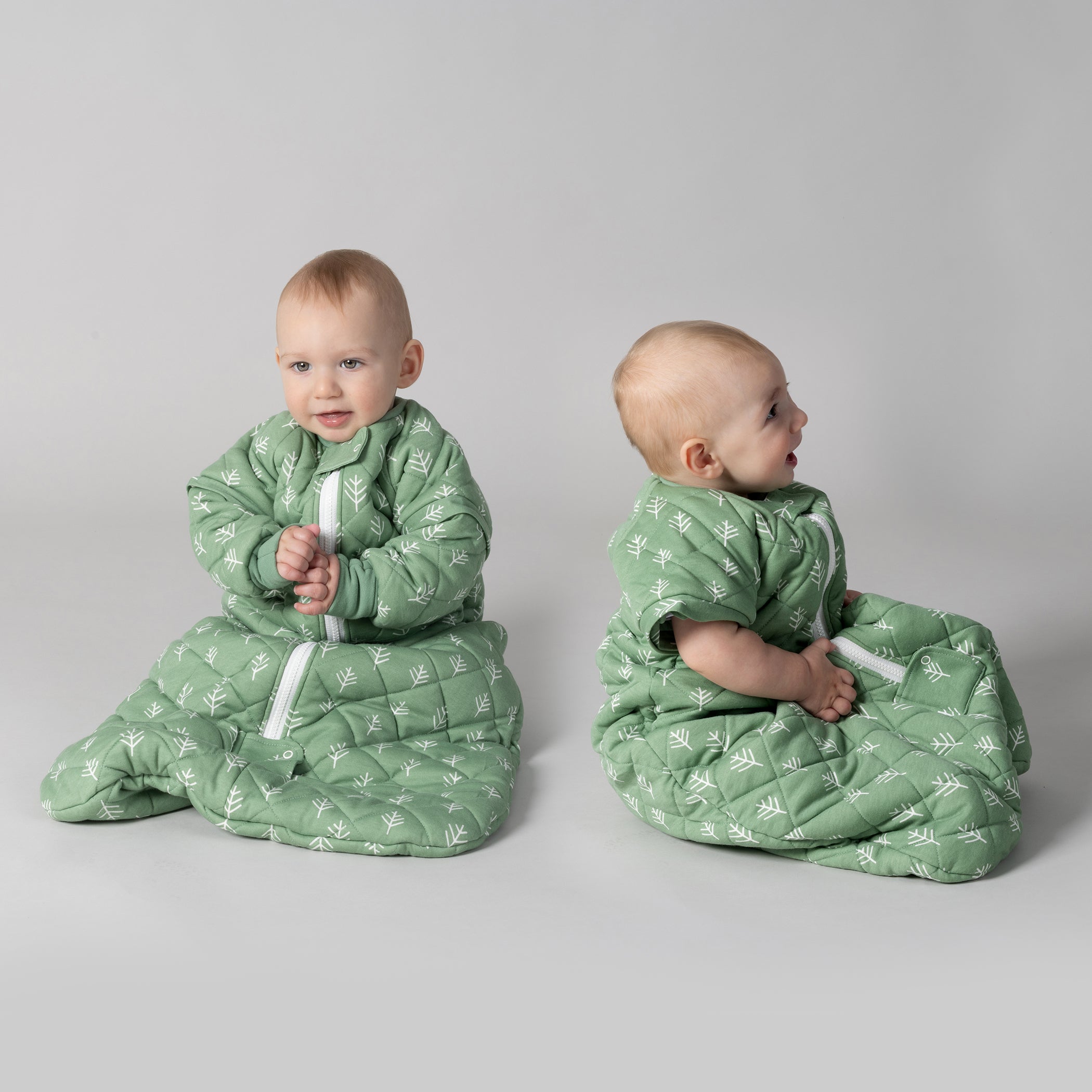 Nordic 2.5 TOG & 3.5 TOG Baby Sleep Suit and Convertible Sleep Bag Bundle - Forest Print - Perfect for Nursery, Daycare and Travel