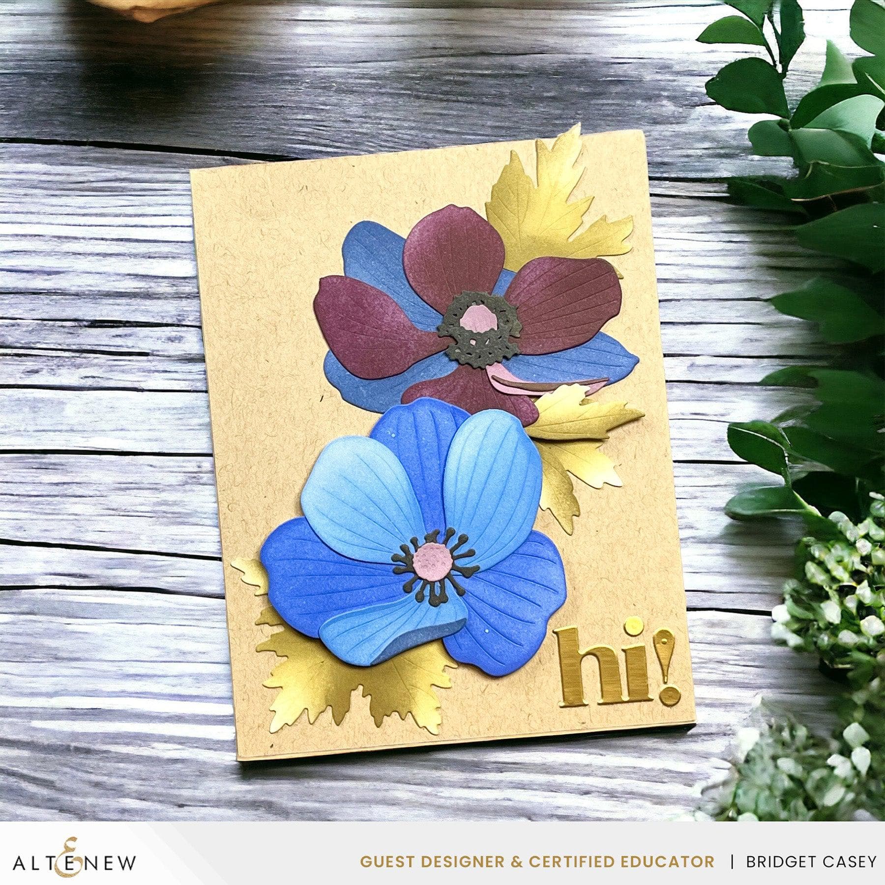 Anemone Blue Poppy Layering Die Set for DIY Paper Flower Crafting - Perfect for Scrapbooking, Card Making, and Home Decor Projects