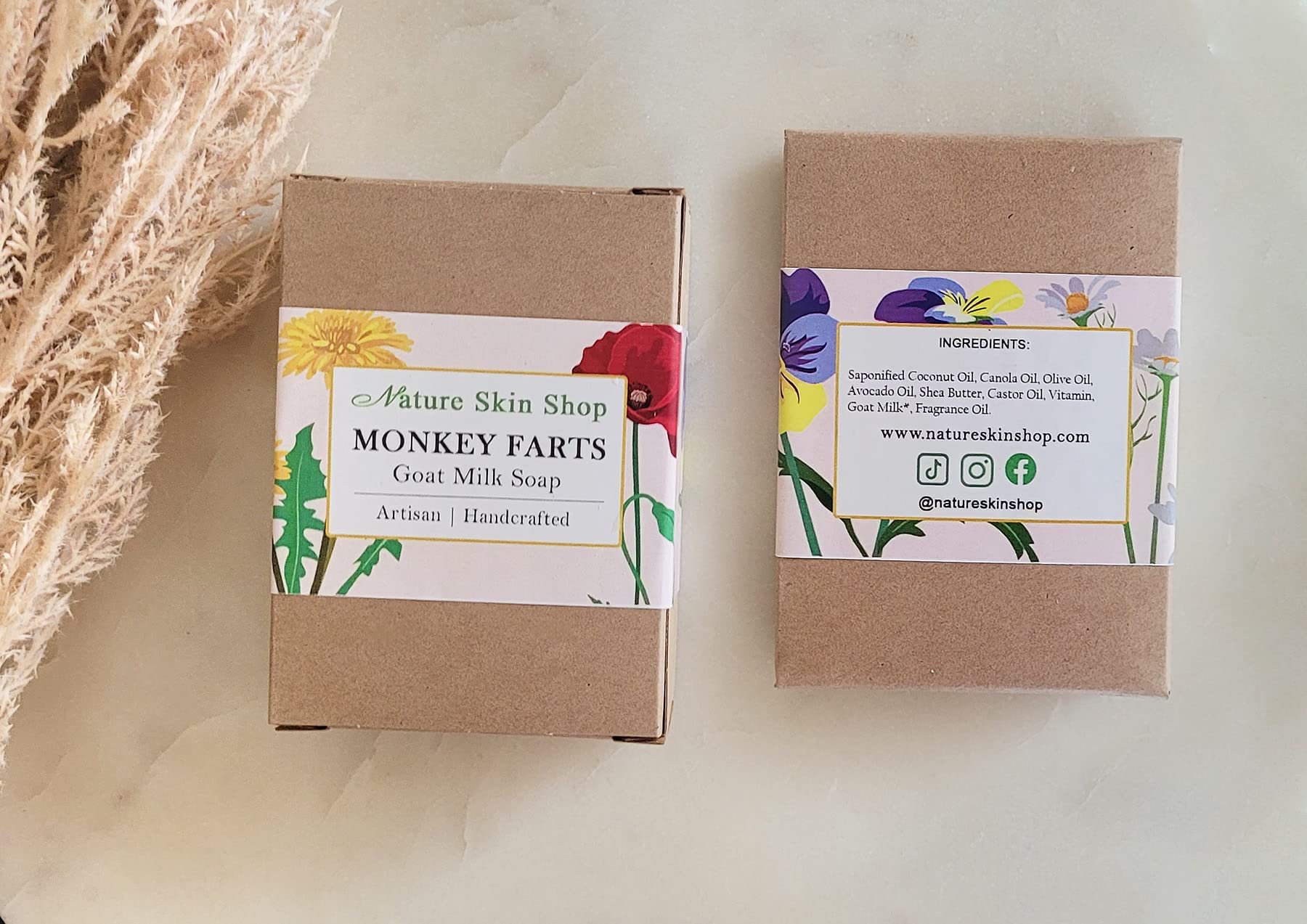 Monkey Farts Scented Goat Milk Soap Bar - All Natural Cold Process Handmade Soap for Sensitive Skin & Dry Skin Care - Perfect for Daily Bath, Shower & Gift Giving