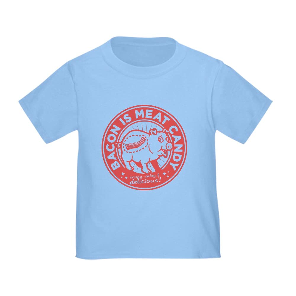 Bacon is Meat Candy Toddler T-Shirt - Funny Kids Tee for Boys & Girls | Perfect for Playdates, Birthdays & Family Outings