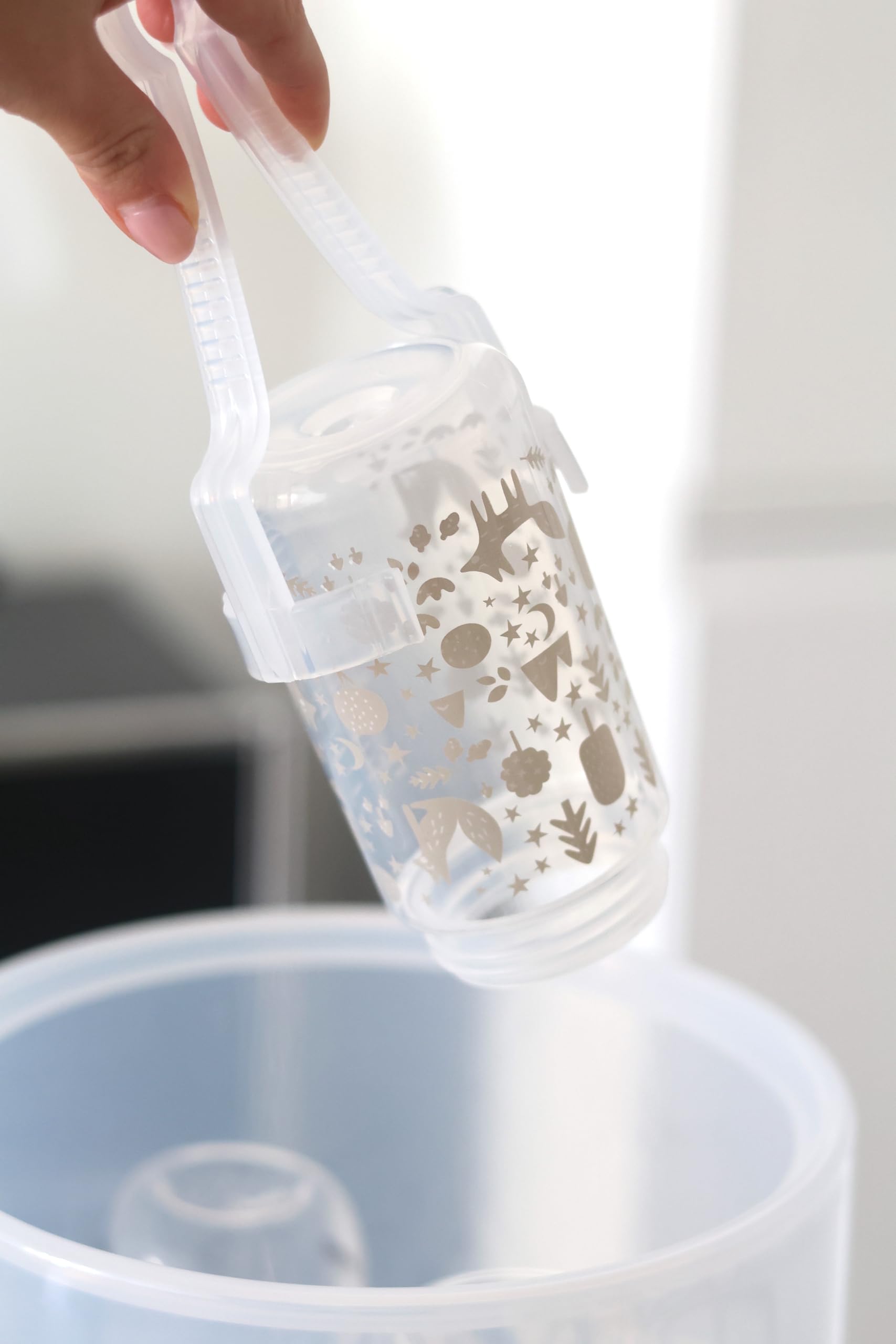 BEABA Steril' Express 2-in-1 Baby Bottle Sterilizer - Fast 6-Minute Steam Sterilization, Auto Shut Off, Safe for Bottles, Pacifiers & Breast Pump Parts - Perfect for Nursery, Travel & Midnight Feedings