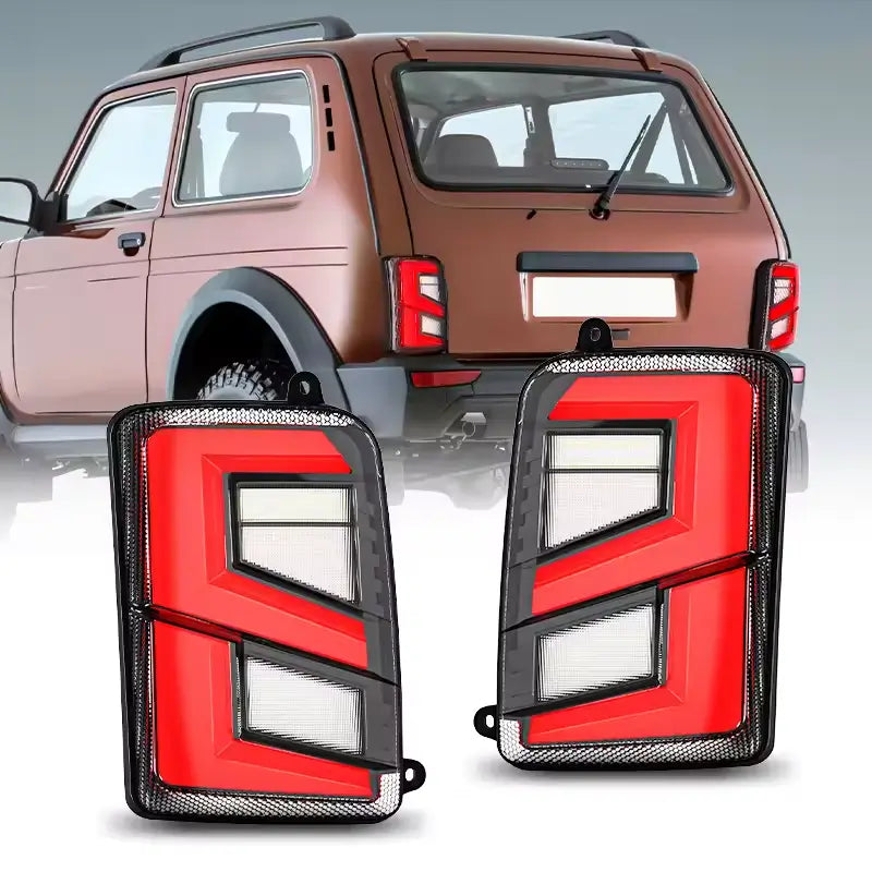 70W LED Tail Lights Reverse Lights for LADA NIVA 4X4 1995+ - E Mark Certified - Durable & Bright Replacement for Off-Road Adventures & Night Driving