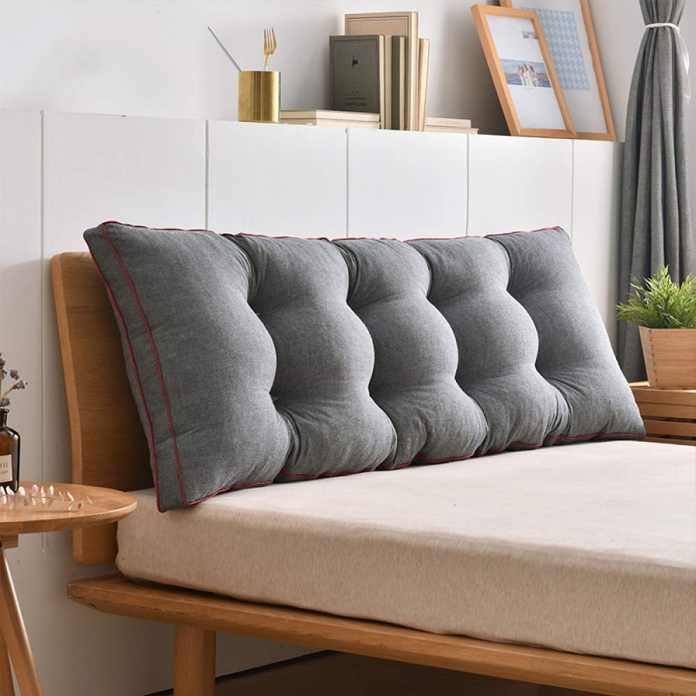 Japanese Style Headboard Cushion - Sofa Back Support Pillow with Detachable Cotton Cover (150x50cm, Blue) | Perfect for Pregnancy Support, Bedroom Decor & Living Room Comfort