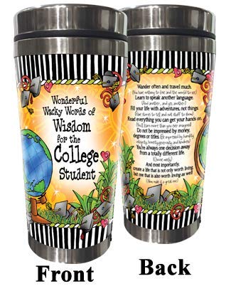 College Student Motivational Stainless Steel Tumbler - Inspirational Quotes, 20oz Insulated Travel Mug for Coffee & Tea - Perfect for Campus, Study Sessions & Dorm Life