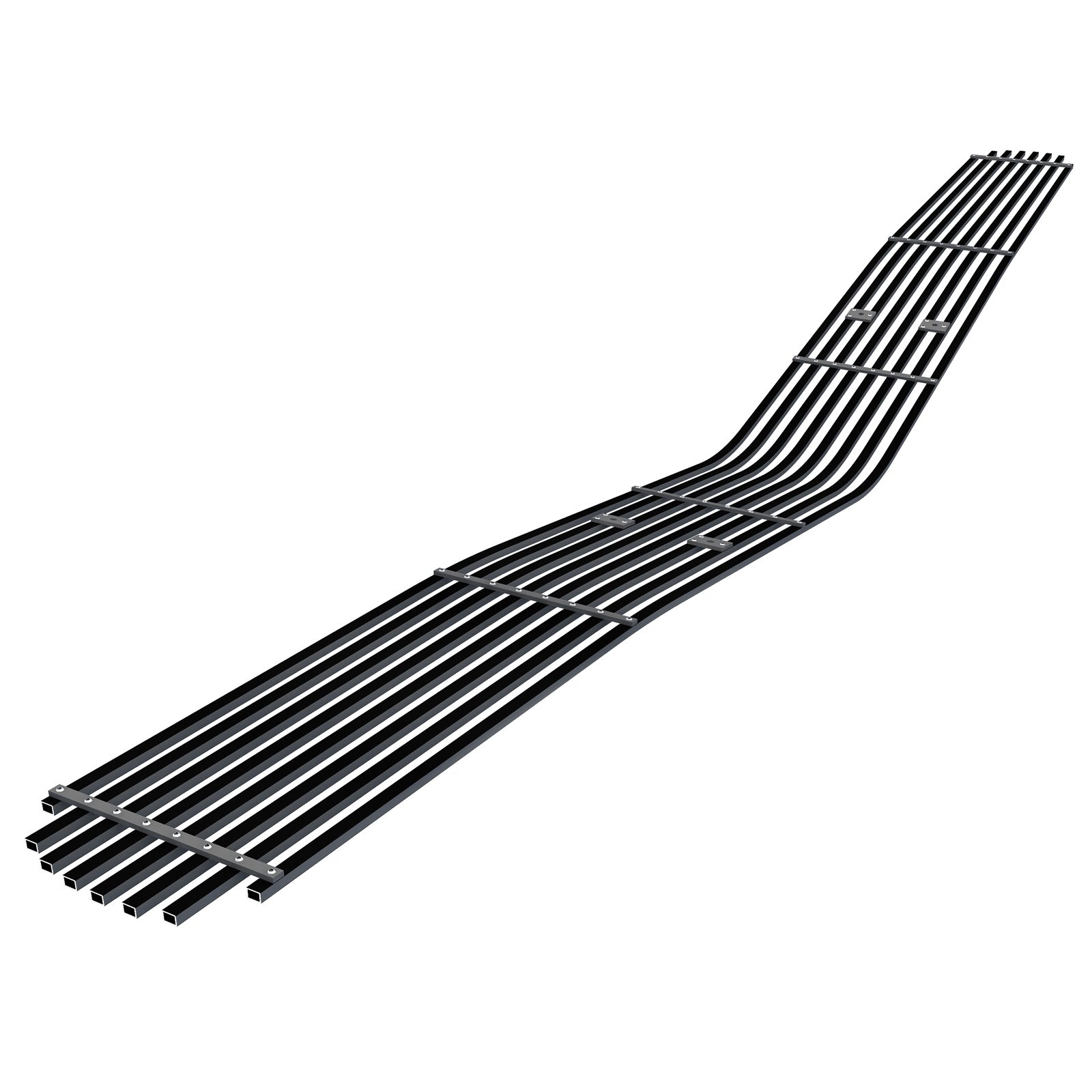 APS Phantom Black Stainless Steel Upper Billet Grille for 2009-2014 Dodge Challenger | Custom Front Grille Replacement | Enhances Vehicle Style & Protection