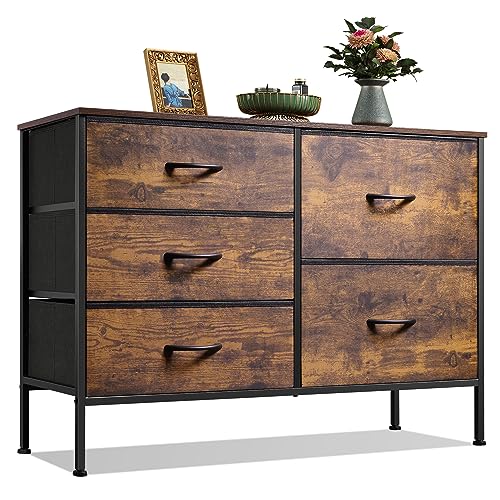 Rustic Brown Wood Grain Print