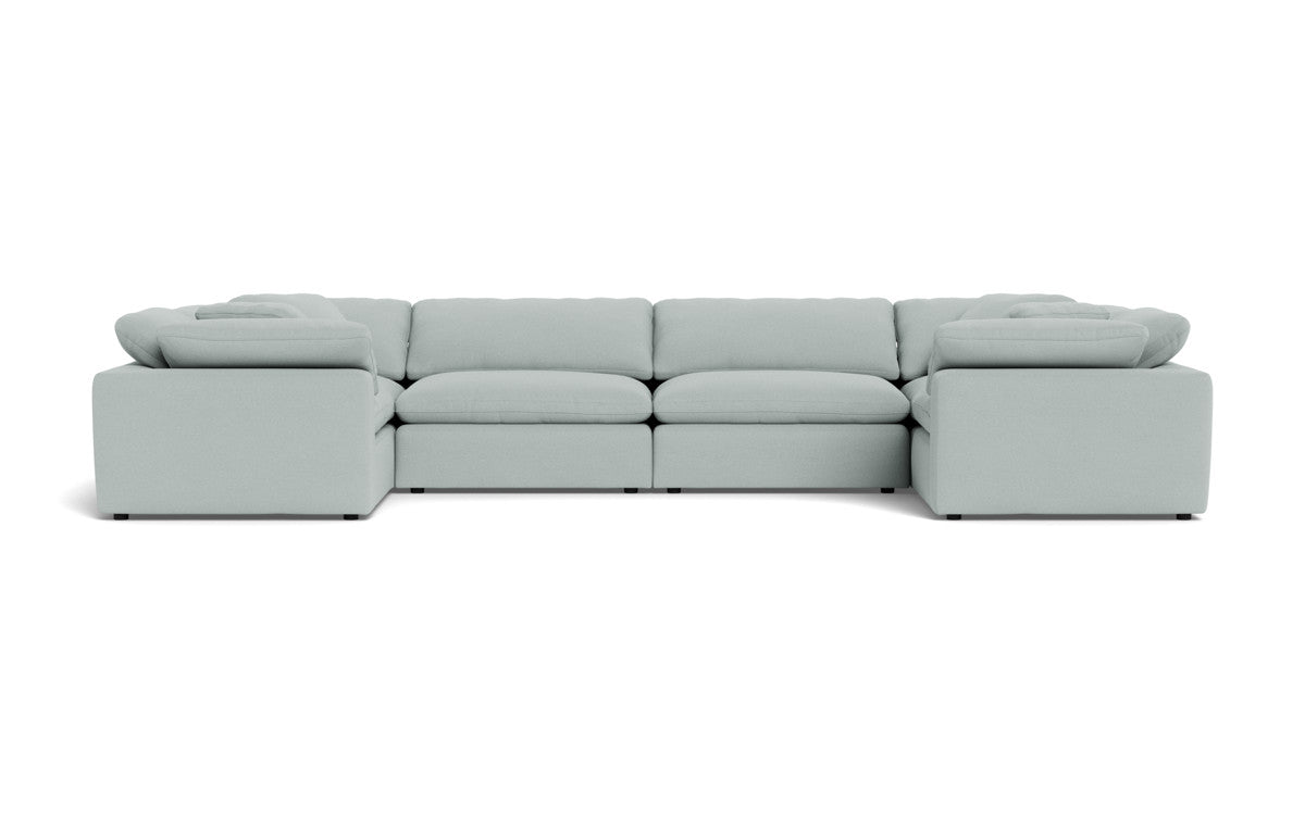 Fluffy 4-Piece U-Shaped Sectional Sofa Set - Soft Corner Couch for Living Room, Family Room or Lounge Area - Perfect for Movie Nights and Entertaining Guests