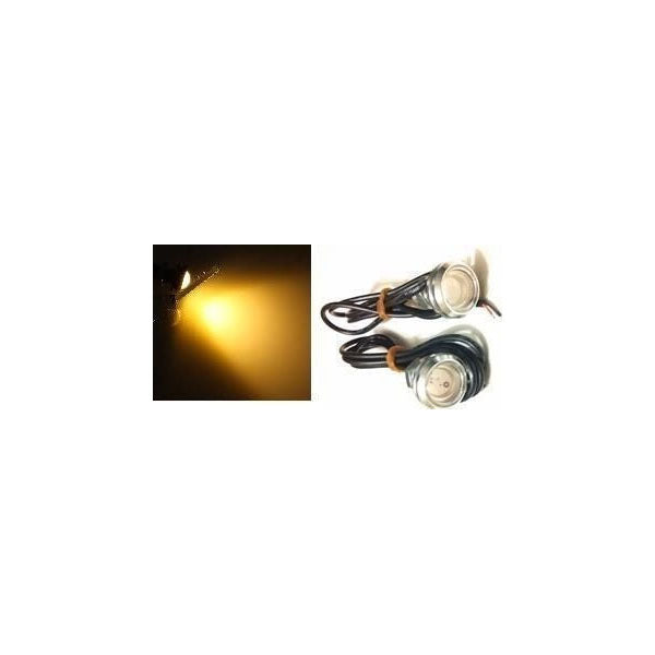 2 Pack Amber LED Lights for Cars, Trucks, Motorcycles - Waterproof, Durable, Easy Installation - Perfect for Off-Roading, Emergency Vehicles & Night Driving