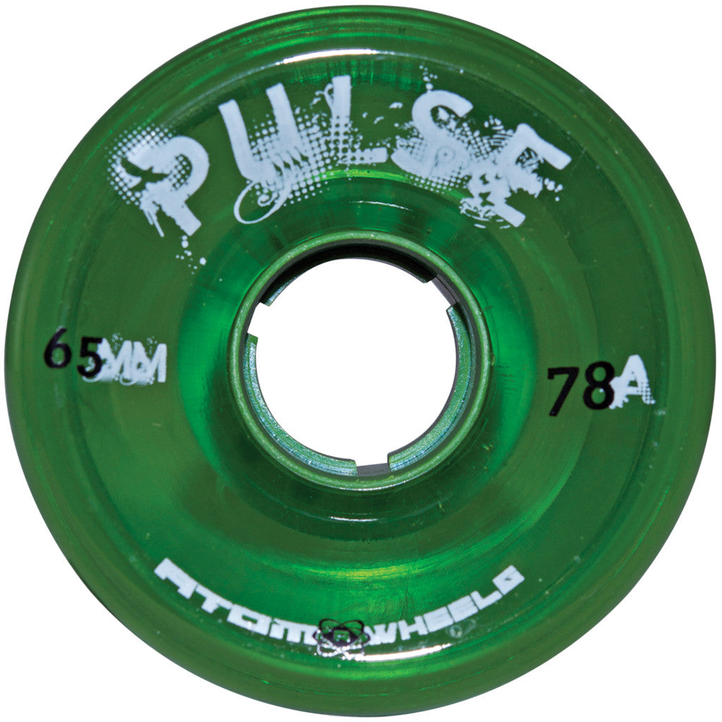 Atom Pulse Wheels 65mm 78a - 4 Pack Premium Longboard Wheels for Smooth Cruising & Carving - Perfect for Downhill, Freeride & Urban Commuting