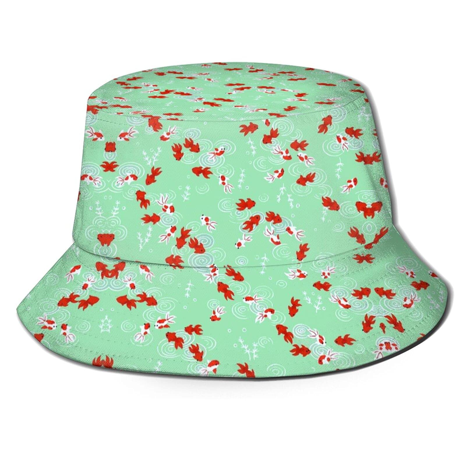 Cute Goldfish Bucket Hat for Women & Girls - Wide Brim Summer Sun Hat for Beach, Pool, and Outdoor Activities