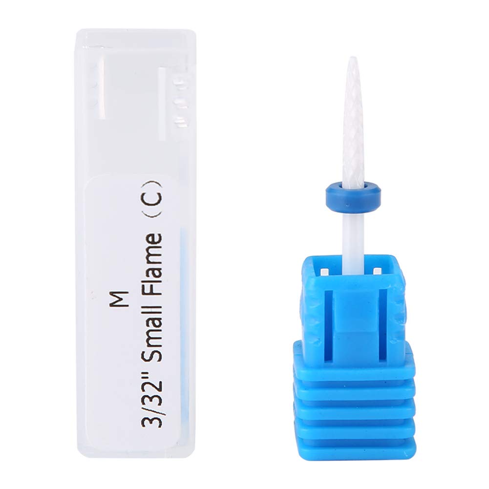 5 Types Professional Ceramic Nail Drill Bits Set - Cylinder Grinding Heads for Manicure & Pedicure Drills | Nail Polishing & Shaping Tools | Perfect for Salon, Home Use & Nail Art Enthusiasts (Fire Arrow Design)