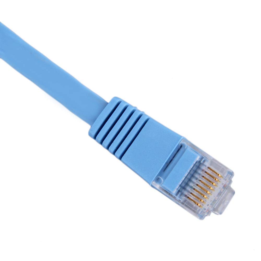 45ft Cat6 Flat Ethernet Cable (20 Pack) - 13.7M High-Speed Gigabit LAN Network Cable, RJ45 Patch Cord for Xbox, PS4, PS5, Modem, Router, Switch - Compatible with Cat5e/Cat6 - Ideal for Gaming, Streaming & Home Office Networking
