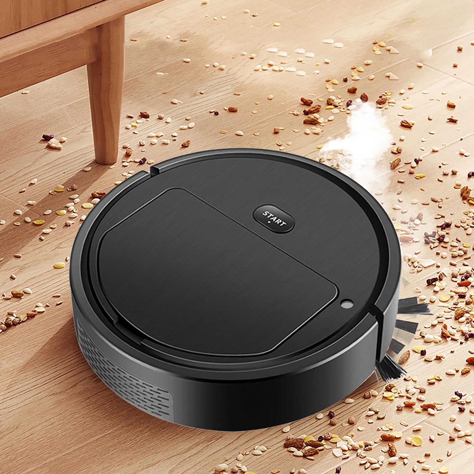 Smart Robot Vacuum Cleaner with Quiet Suction & Mobile Spray Humidifier - Automatic Floor Cleaning for Home, Kitchen, Bedroom - Ideal for Hard Floors & Pet Hair Removal (Perfect for Busy Families & Allergy Sufferers)