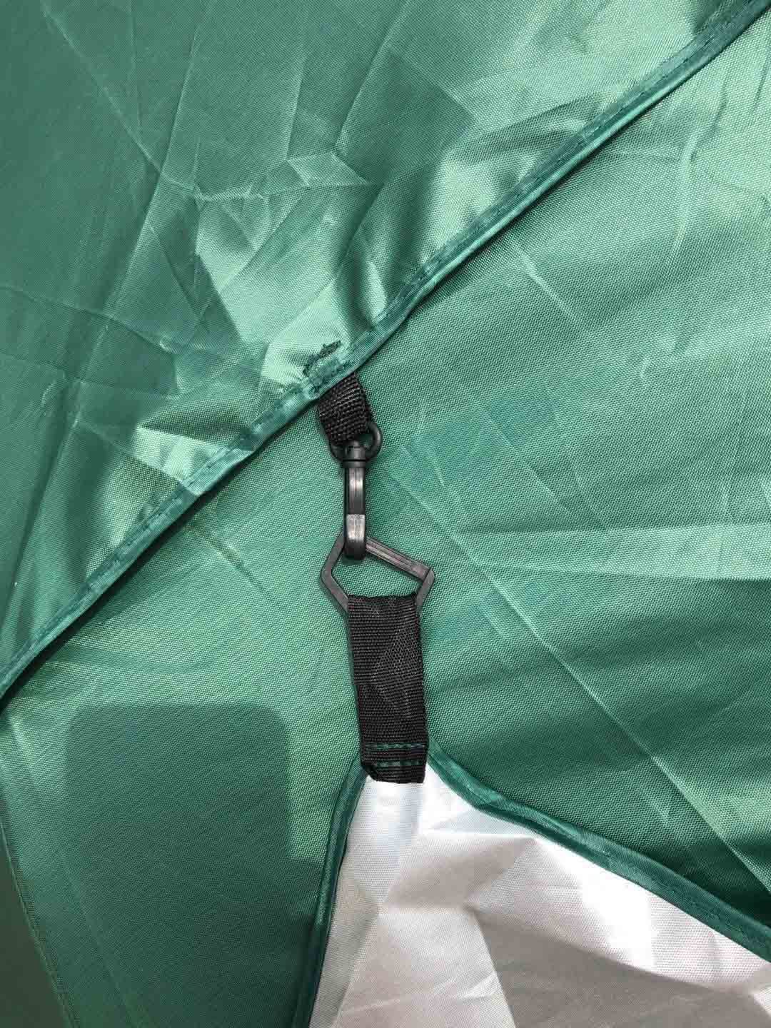 240cm Large Beach Umbrella with UPF50+ Sun Protection - Windproof & Waterproof Fishing Umbrella for Outdoor Activities - 8-Rib Sun Shade for Beach, Camping, Picnics & Sports Events (Green) - Perfect for Summer Vacations and Outdoor Adventures