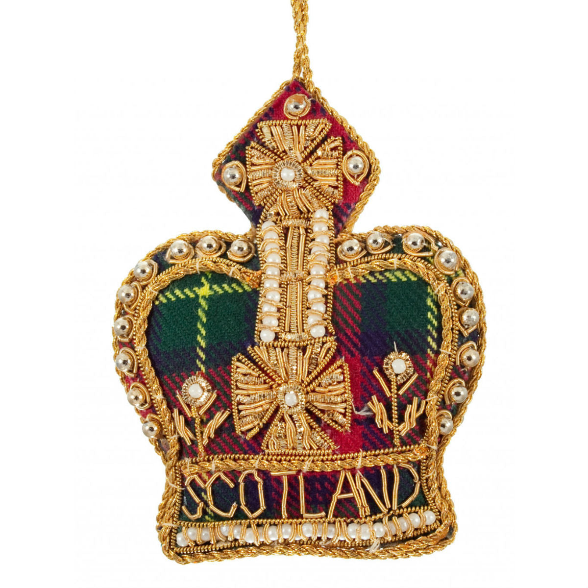 Authentic Tartan Crown Scotland Ornament - Traditional Scottish Decor for Home, Office & Gifts | Perfect for St. Andrew's Day, Burns Night & Celtic Celebrations