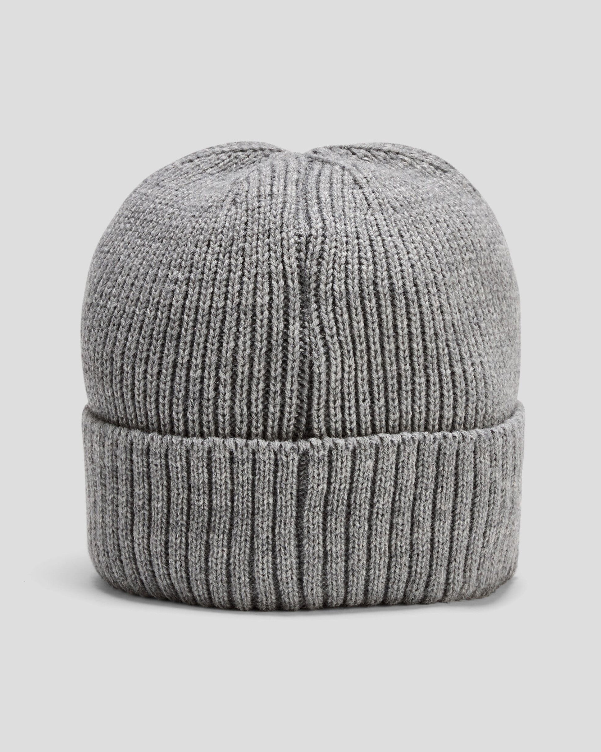 Kathmandu Badge Beanie - Light Grey Marle Knit Hat for Men & Women | Warm Winter Beanie for Outdoor Activities, Hiking, and Casual Wear