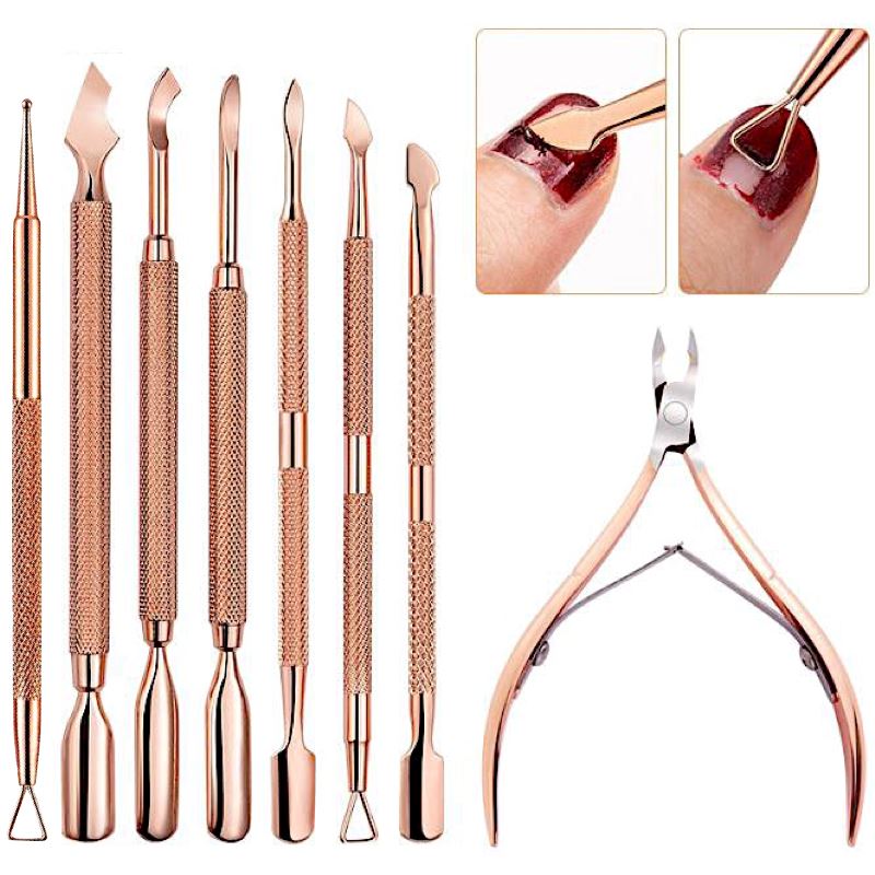 Premium Rose Gold Nail Tools Kit - Professional Manicure & Pedicure Set for Salon & Home Use - Perfect for DIY Nail Care, Gifts & Beauty Enthusiasts