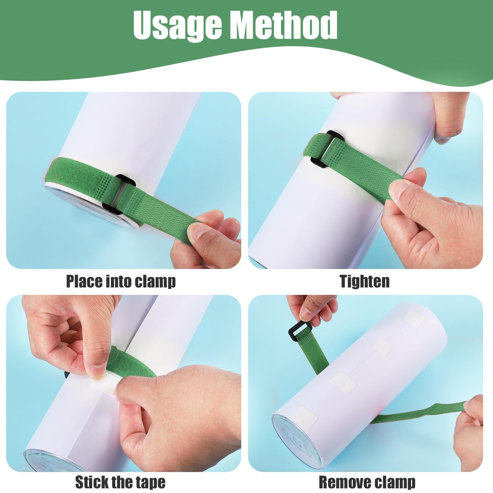 4pcs Sublimation Tumbler Clamps - Reusable Tool for 15-30oz Tumblers (Green) - DIY Crafting & Sublimation Projects