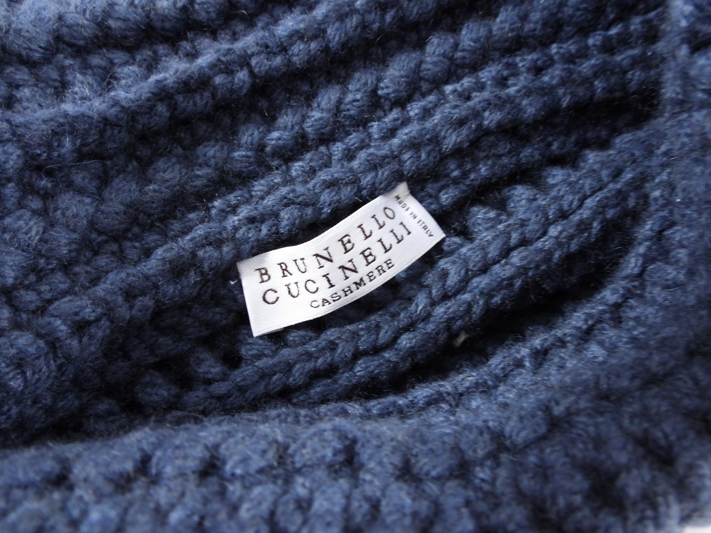 Brunello Cucinelli Steel Blue Cashmere Sweater with Drawstring Detail - Luxurious Soft Pullover for Men | Perfect for Winter, Office & Casual Outings