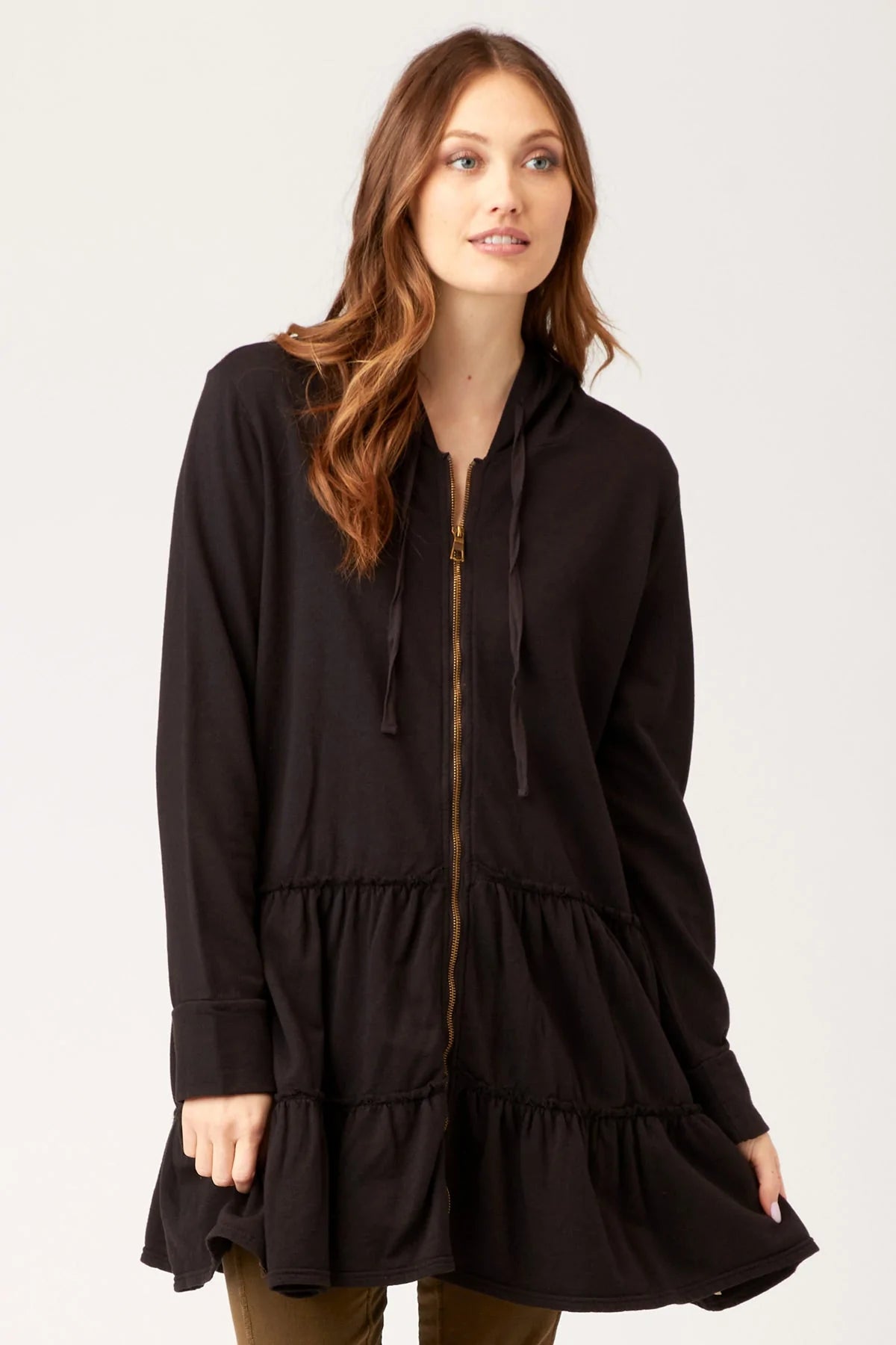 Brionna Black Zip Hoodie for Women - Stylish & Comfortable Pullover for Casual Wear, Gym, and Outdoor Activities
