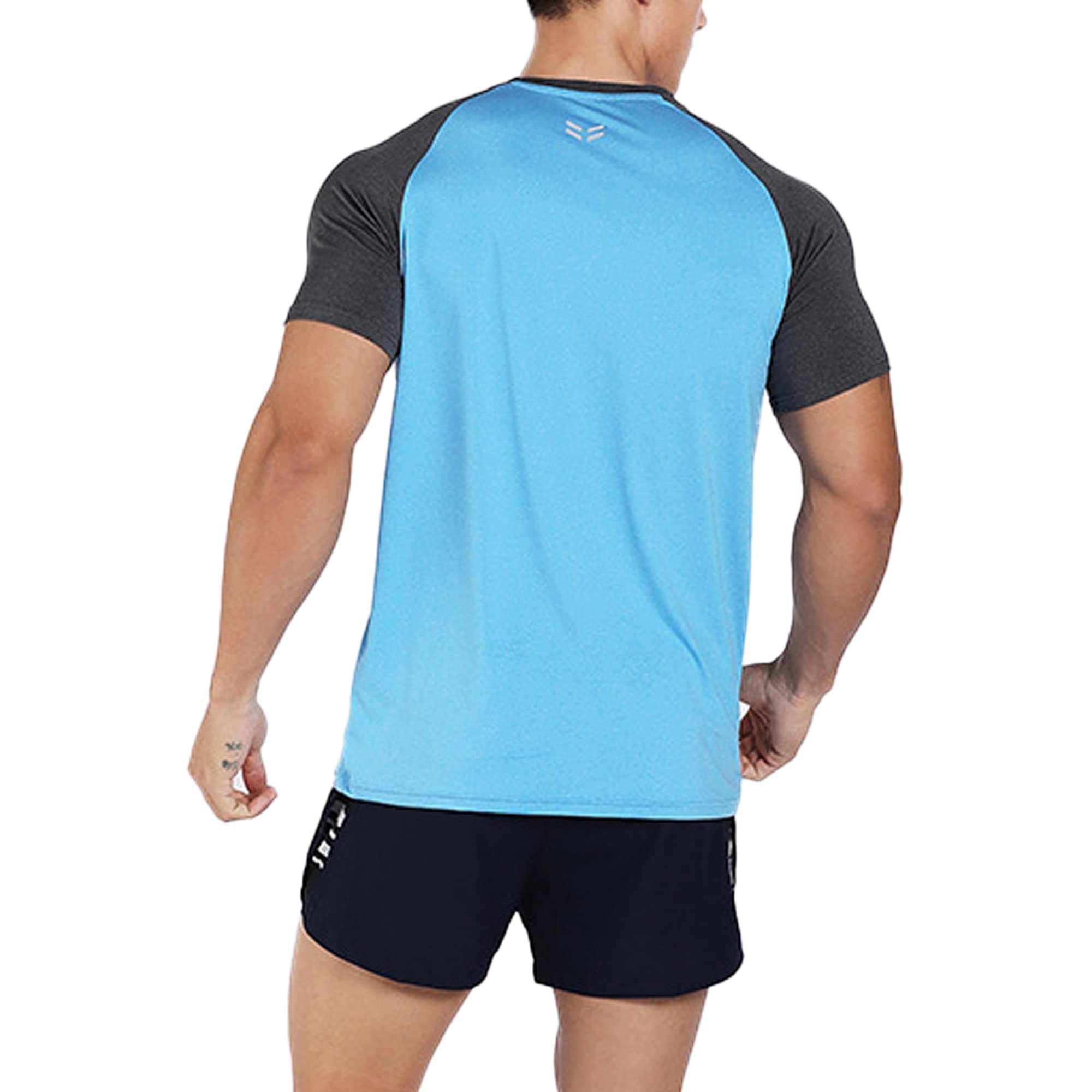 Men's Workout Shirts - Short Sleeve Moisture Wicking Slim Fit T-Shirts for Gym & Running | Breathable Crew Neck Activewear for Men