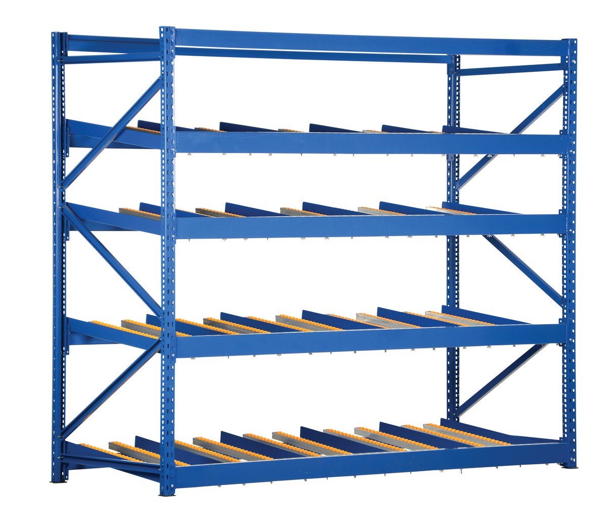 Carton Flow Racks for Warehouse Storage - Heavy Duty Gravity Flow Shelving System for Efficient Inventory Management | Perfect for Retail, Distribution Centers & Order Picking