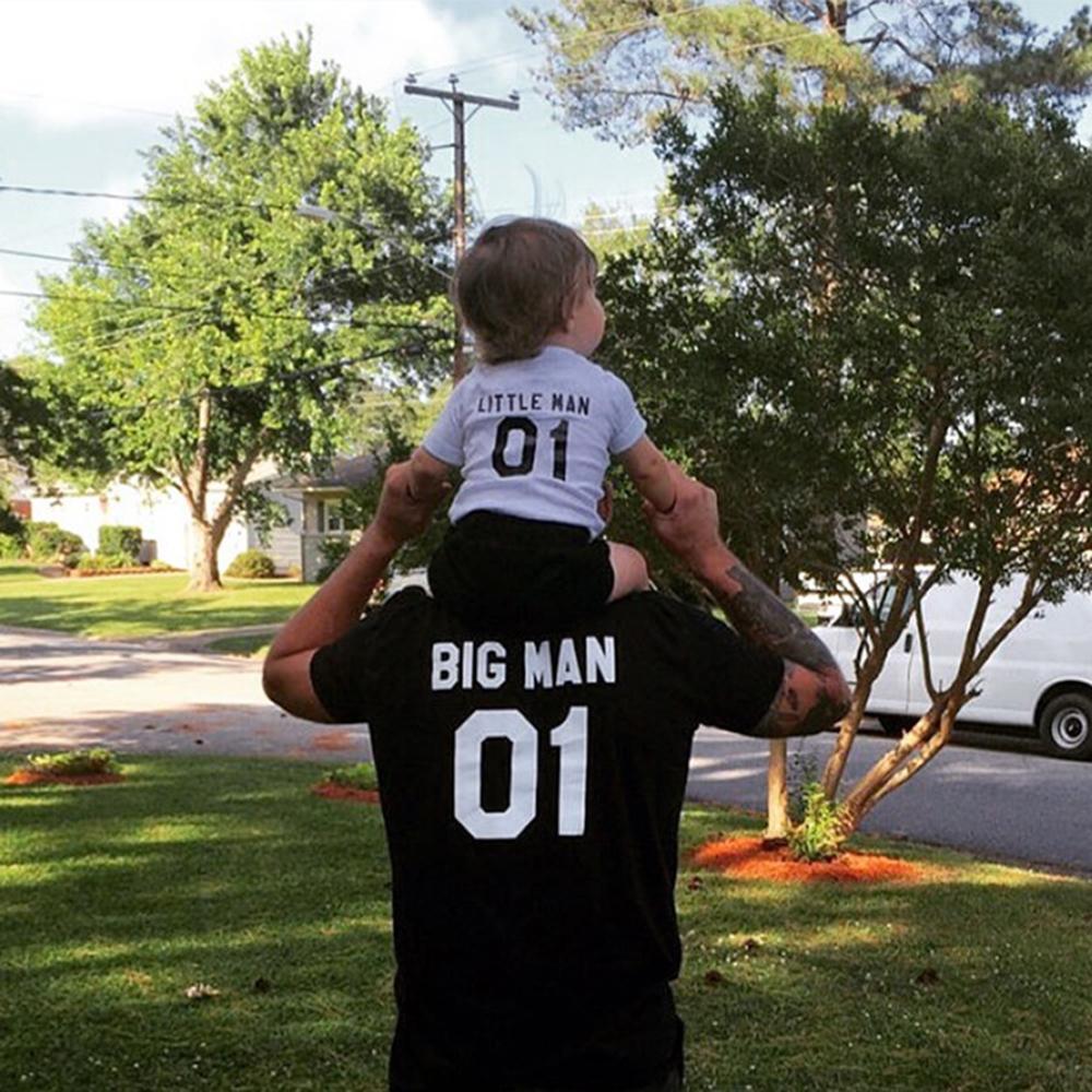 Big Man Little Man Matching T-Shirts for Father and Son - Cute Family Outfits for Casual Wear, Holidays & Photo Shoots