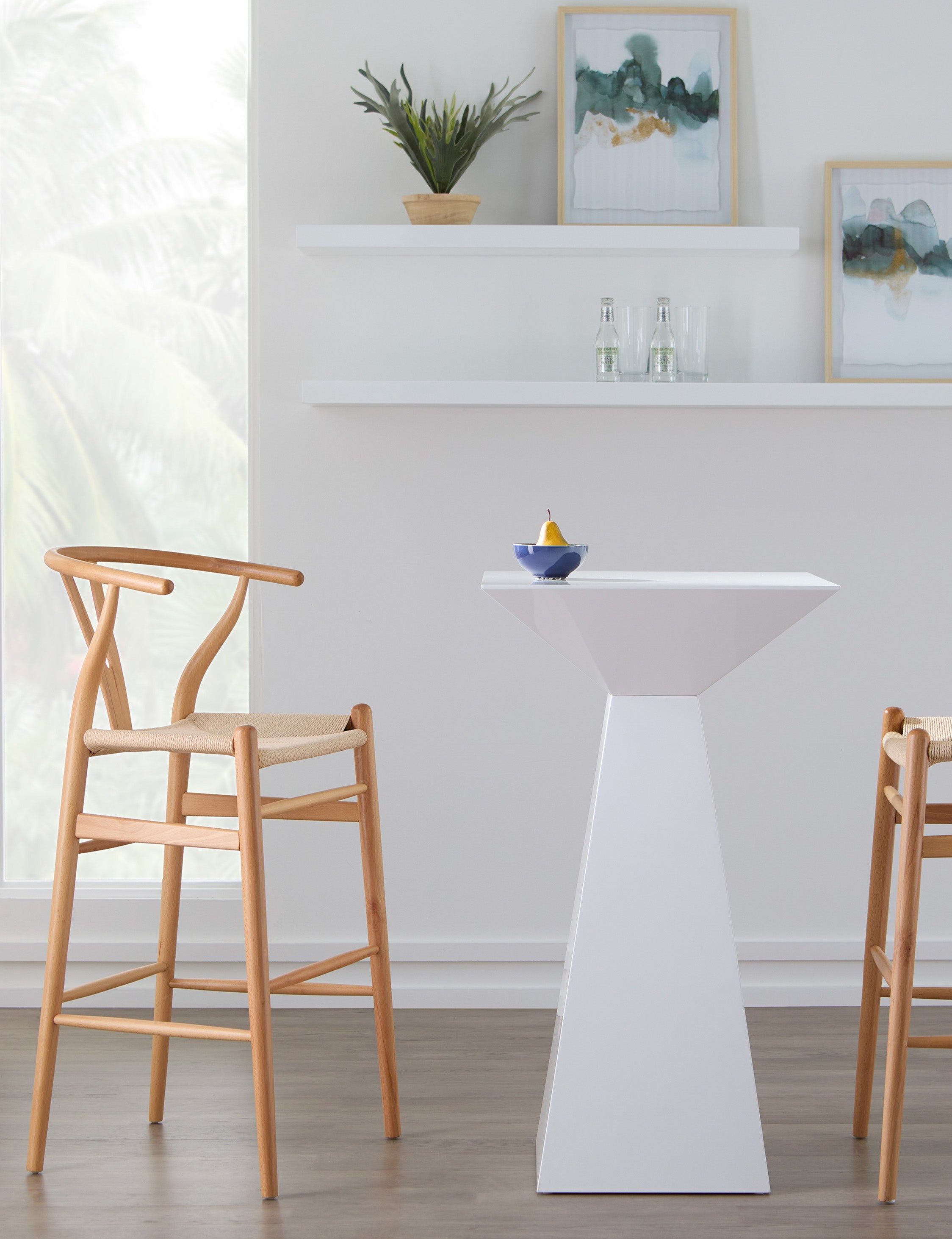 Modern Cylia Bar Stool - Adjustable Height Kitchen Island Stool with Backrest - Comfortable Counter Stools for Home, Bar & Restaurant Use