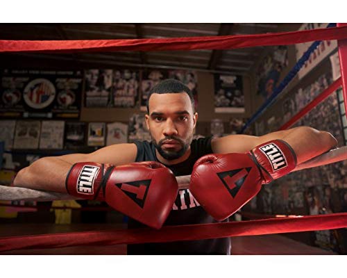 TITLE Boxing Blood Red Leather Sparring Gloves - Professional Lace-Up Boxing Gloves for Training, Heavy Bag Work & MMA | Perfect for Boxing Gyms, Home Workouts & Martial Arts Practice