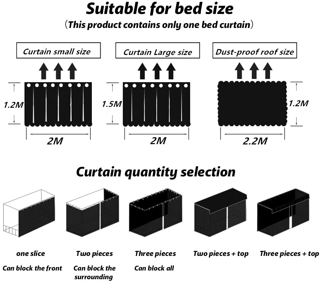 Thick Blackout Bunk Bed Curtains - Single Sleeper Canopy for Bedroom, Dorm & Home - Dustproof, Breathable Privacy Draperies for Better Sleep & Study | Perfect for Students, Kids Rooms & Small Spaces