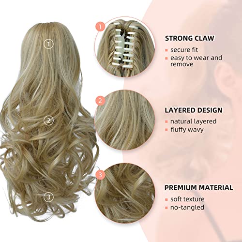 Natural Wavy Ponytail Hair Extension for Women - Clip-in Synthetic Hairpiece for Volume & Length - Perfect for Parties, Weddings & Everyday Styling