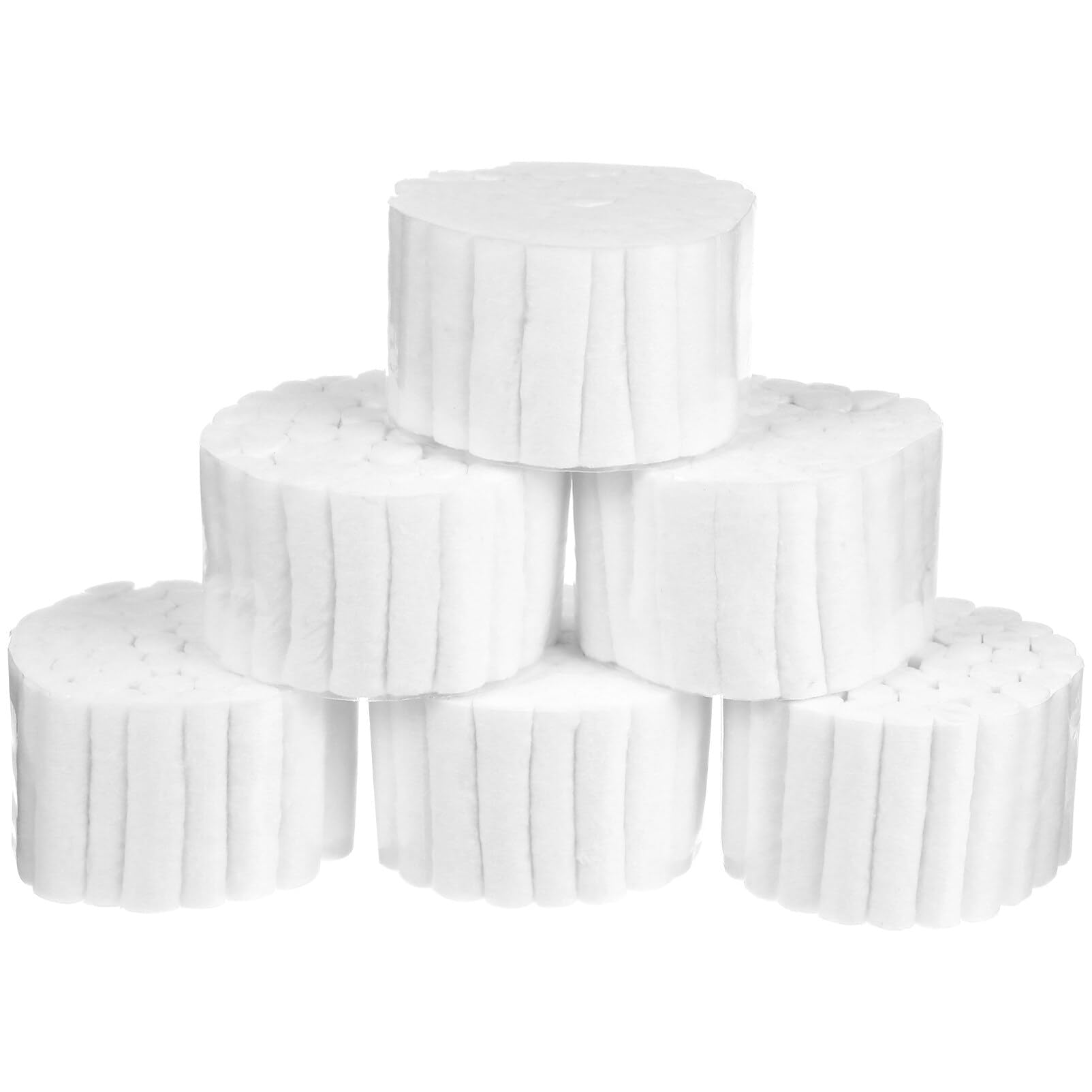 Organic Cotton Rolls 6 Pack - Dental Cotton Rolls, Nosebleed Plugs, Absorbent Gauze Rolls for Blood Clotting & Wound Care (Algodon En Rollo) - Perfect for Dental Offices, First Aid Kits & Emergency Medical Use