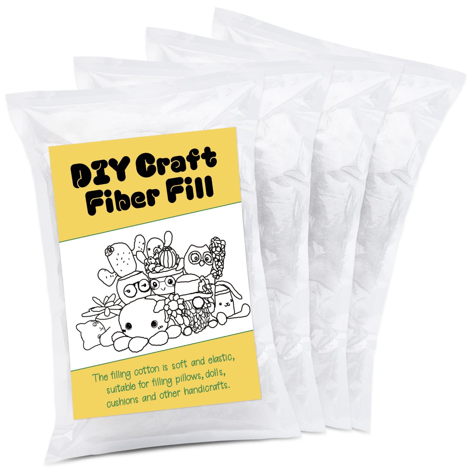 Polyester Fiberfill Stuffing 700g for Pillows & Stuffed Animals - DIY Craft & Home Decor