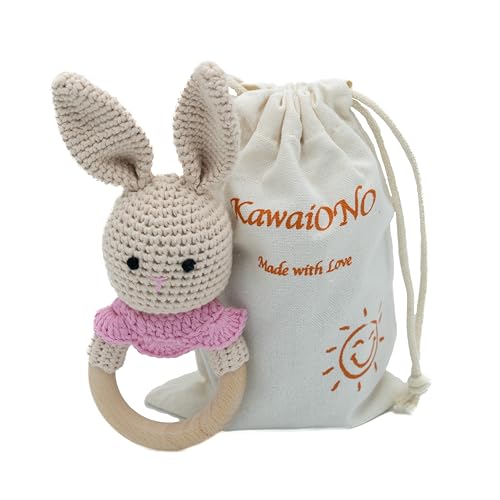 Cream Bunny With Pink Bib
