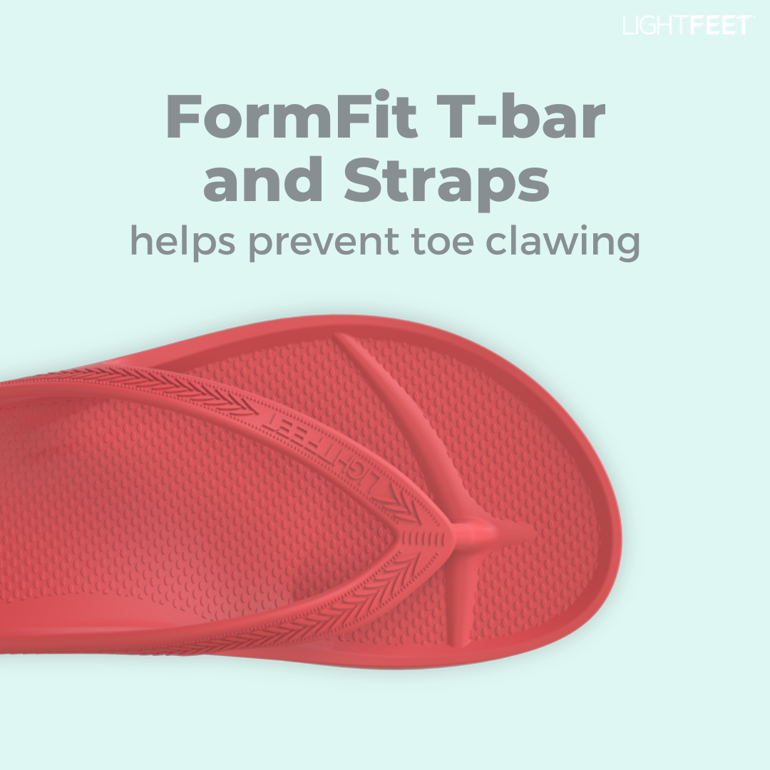 LightFeet Arch Support Flip Flops for Women & Men - Comfortable Orthopedic Sandals with Cushioning - White - Perfect for Beach, Pool & Summer Walking