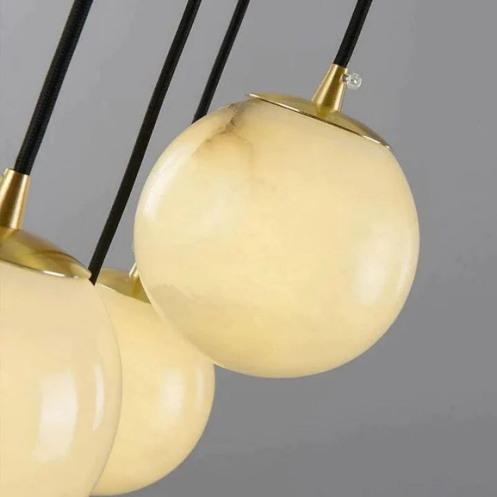 Alabaster Global Wavy Chandelier - Modern Crystal Ceiling Light Fixture for Dining Room, Bedroom & Living Room Decor