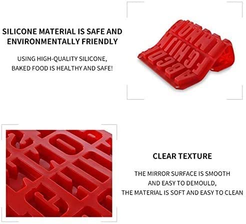 2 Pack Large Silicone Alphabet Letter Molds for Chocolate, Cake Decorating, Resin, Candy & Cookies - BPA Free, Oven Safe, Easy to Clean - Perfect for DIY Baking, Party Treats & Gift Making