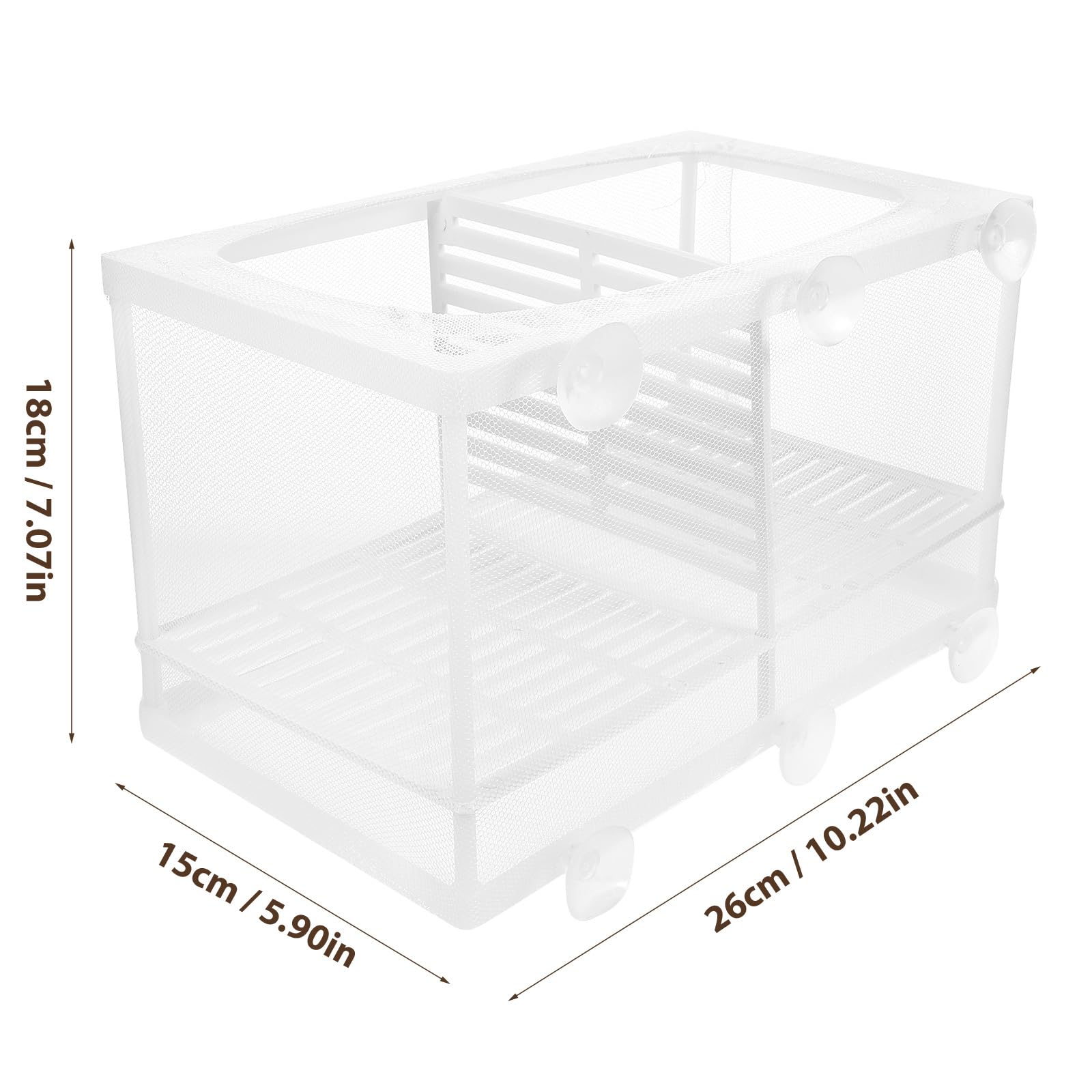 Balacoo 2Pcs Aquarium Breeding Box with Suction Cups - for Baby Fish, Shrimp & Guppy - Perfect for Hatchery & Tank Separation