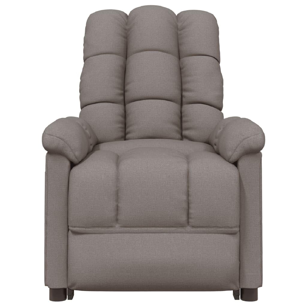 vidaXL Modern Fabric Massage Recliner Chair in Taupe - Ergonomic Relaxation Therapy with Comfortable Padding & Easy-Clean Fabric | Perfect for Living Room, Home Theater & Stress Relief