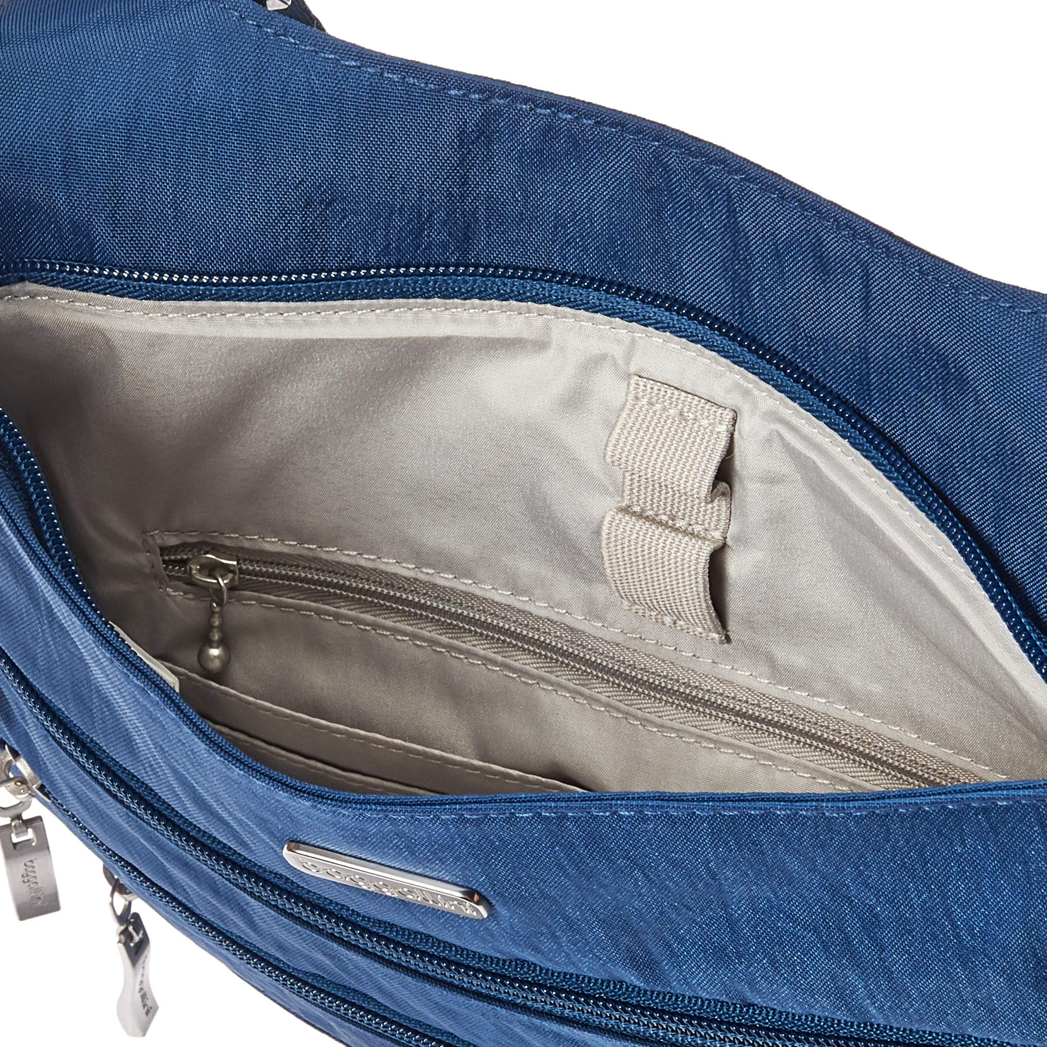 Baggallini Big Zipper Travel Crossbody Bag - Stylish & Secure Anti-Theft Purse for Women | Perfect for Airplane, Commute & Everyday Use